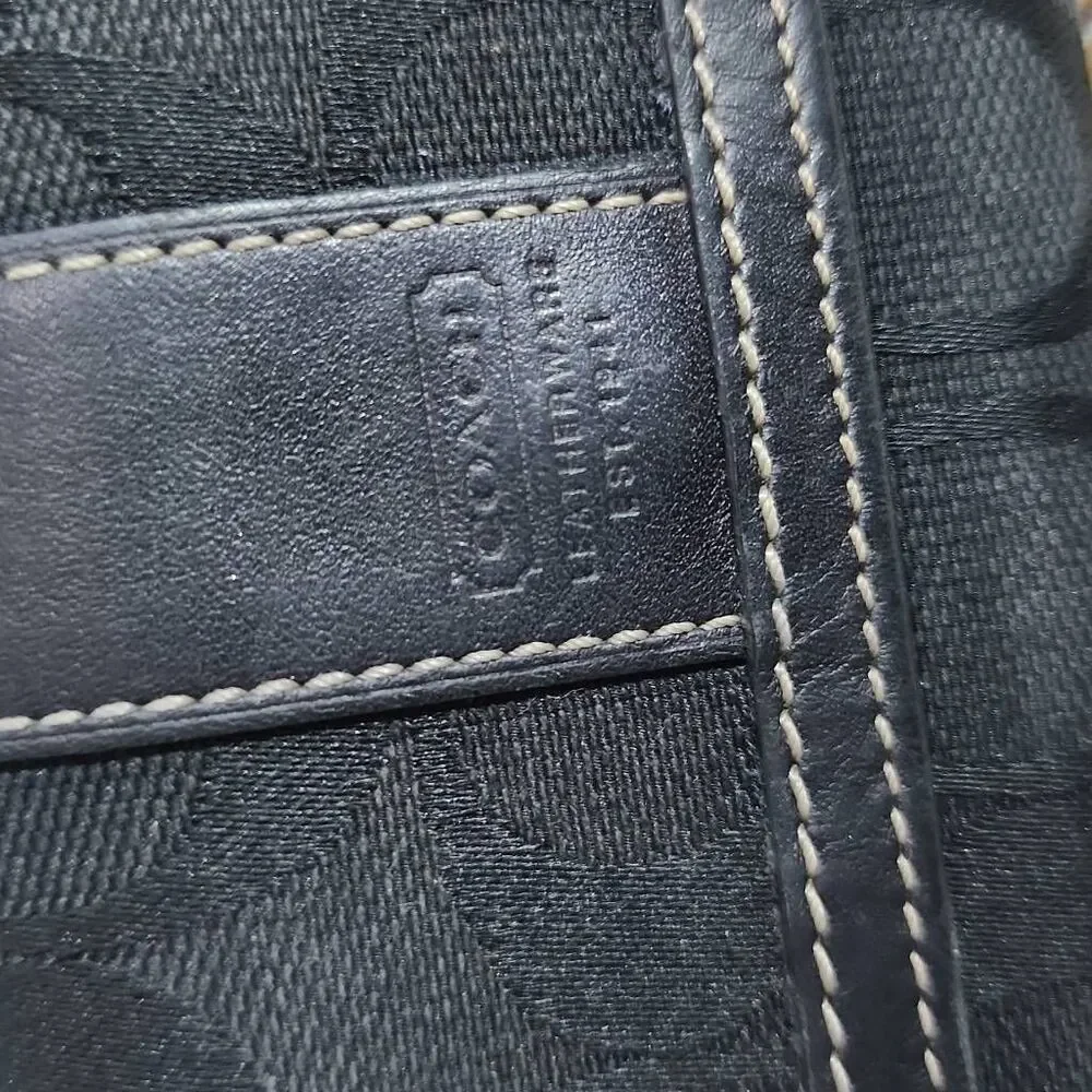 Coach Signature Jacquard Hampton small wallet with keychain Y2K-ERA